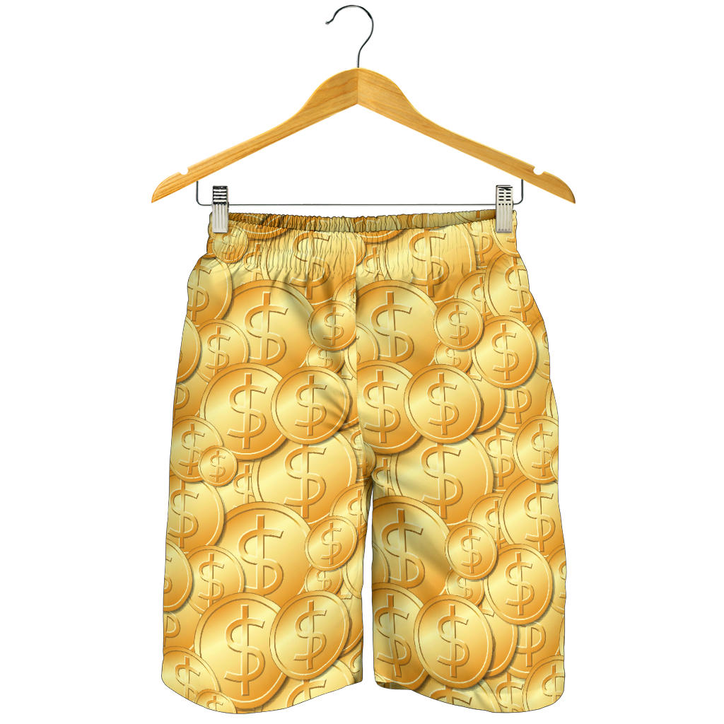 Dollar Pattern Print Design DO03 Mens Shorts