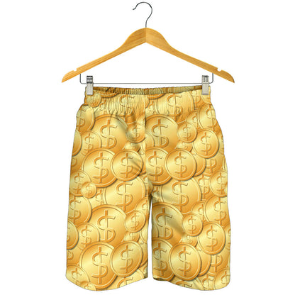 Dollar Pattern Print Design DO03 Mens Shorts