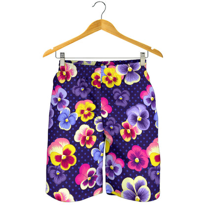 Pansy Pattern Print Design PS04 Mens Shorts