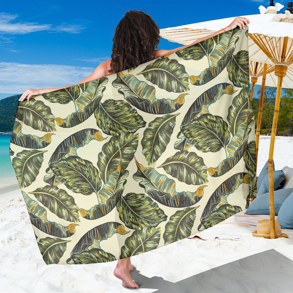 Banana Leaf Pattern Print Design BL08 Sarong Pareo Wrap