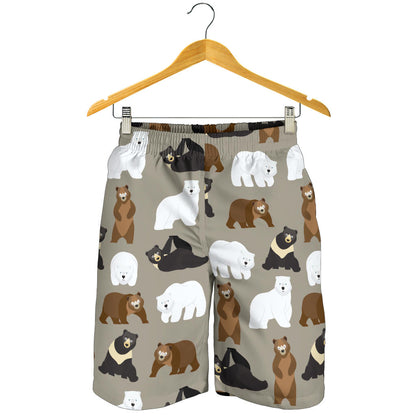 Bear Pattern Print Design BE03 Mens Shorts