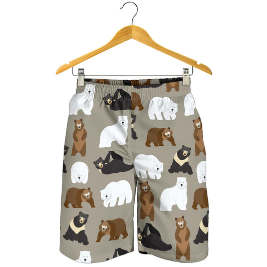 Bear Pattern Print Design BE03 Mens Shorts