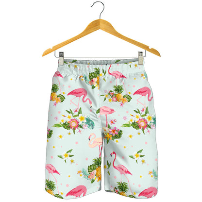 Flamingo Sweet Pattern Mens Shorts