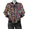 Bohemian Pattern Print Design 08 Women's Bomber Jacket