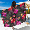 Hibiscus Pattern Print Design HB014 Sarong Pareo Wrap