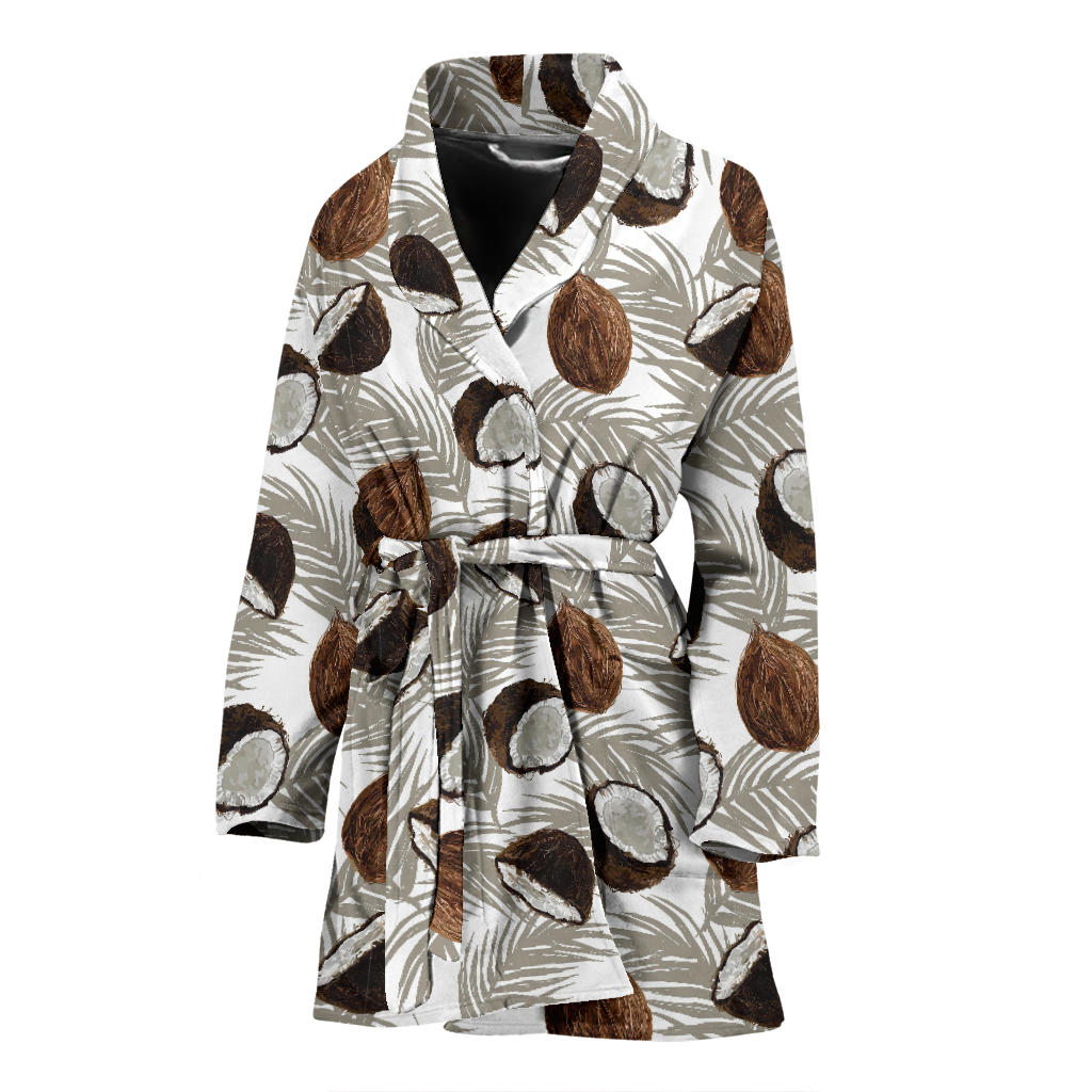 Coconut Pattern Print Design CN03 Women Bathrobe