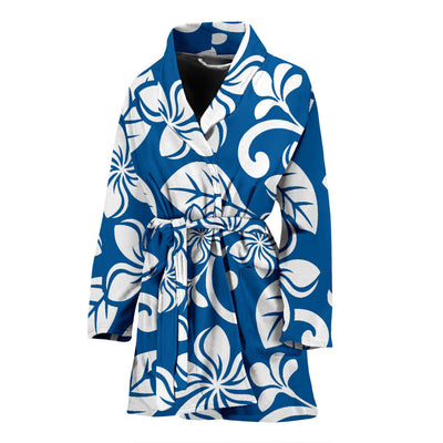 Plumeria Pattern Print Design PM013 Women Bathrobe