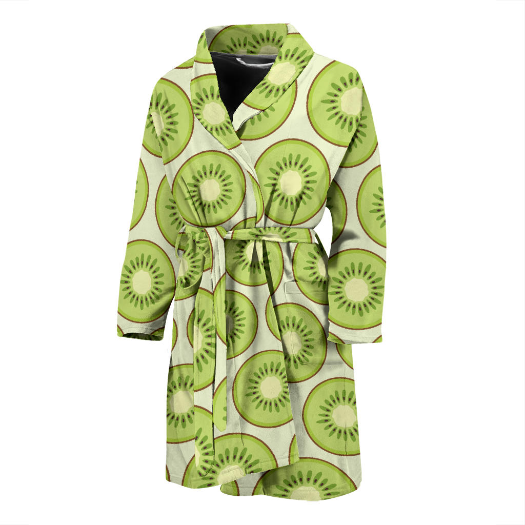 Kiwi Pattern Print Design KW02 Men Bathrobe