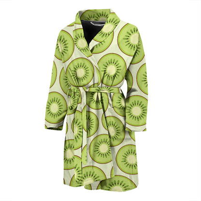 Kiwi Pattern Print Design KW02 Men Bathrobe