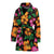 Hibiscus Pattern Print Design HB029 Women Bathrobe