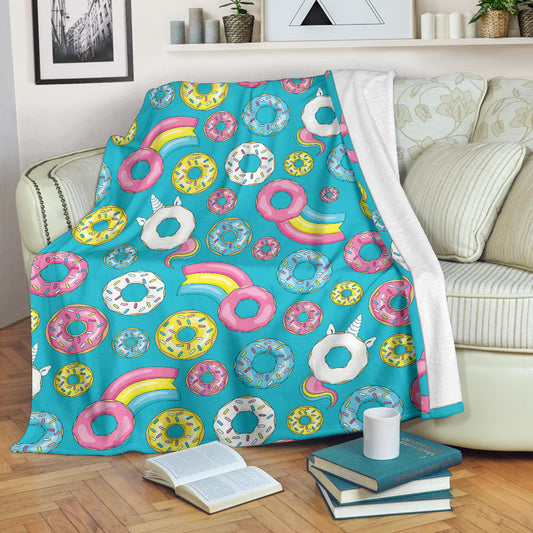 Donut Pattern Print Design DN013 Fleece Blanket