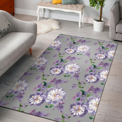 Lilac Pattern Print Design LI07 Area Rugs