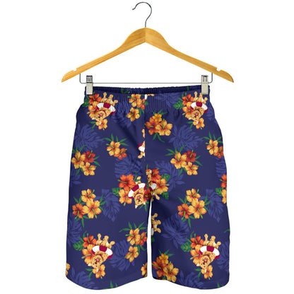 Hawaiian Themed Pattern Print Design H02 Mens Shorts