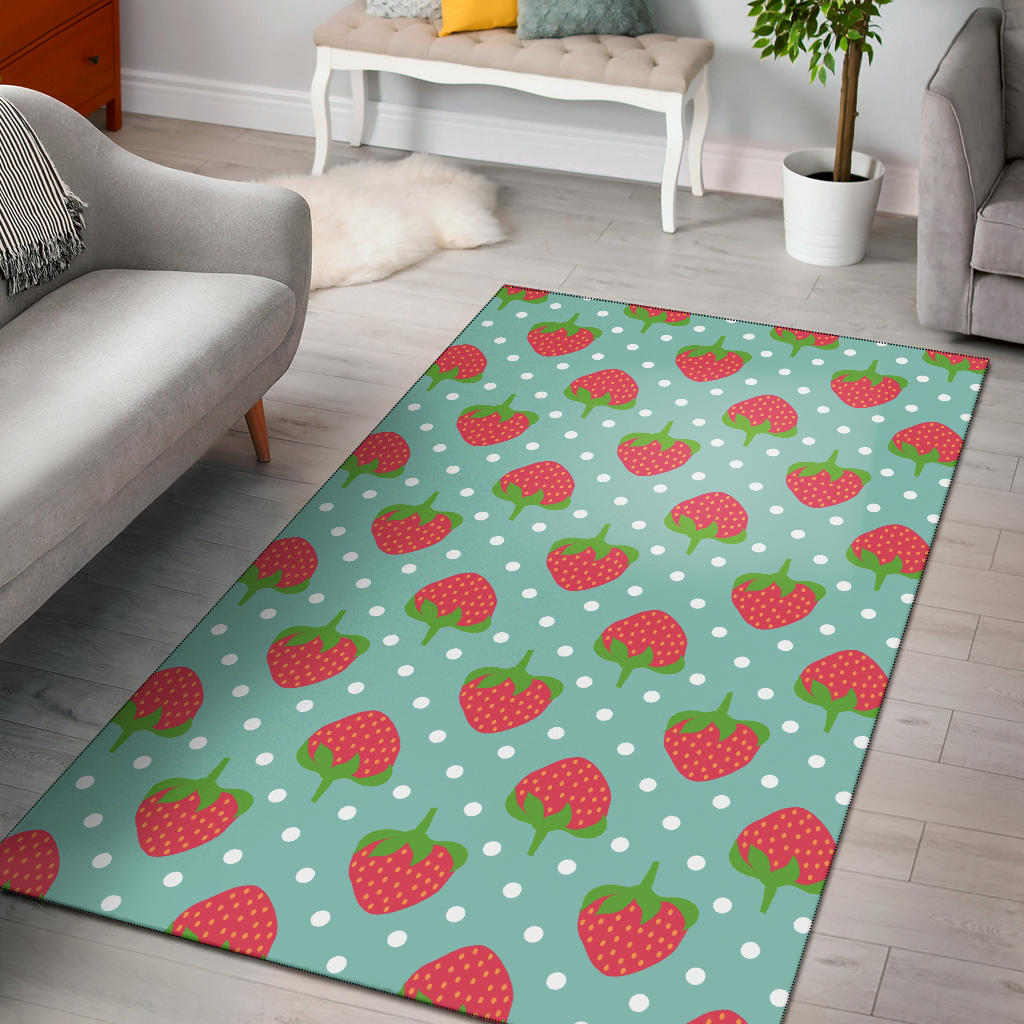 Strawberry Pattern Print Design SB06 Area Rugs