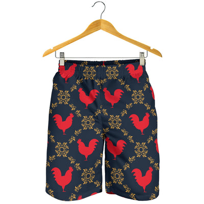 Rooster Pattern Print Design A02 Mens Shorts