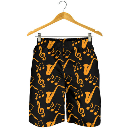 Saxophone Pattern Print Design 02 Mens Shorts