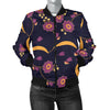 Anemone Pattern Print Design AM012 Women Bomber Jacket