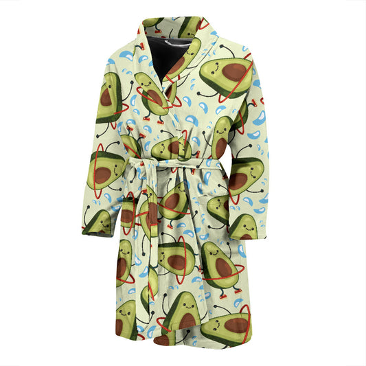 Avocado Pattern Print Design AC02 Men Bathrobe
