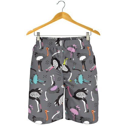 Ostrich Pattern Print Design 01 Mens Shorts