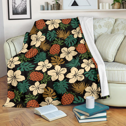 Hawaiian Themed Pattern Print Design H08 Fleece Blanket
