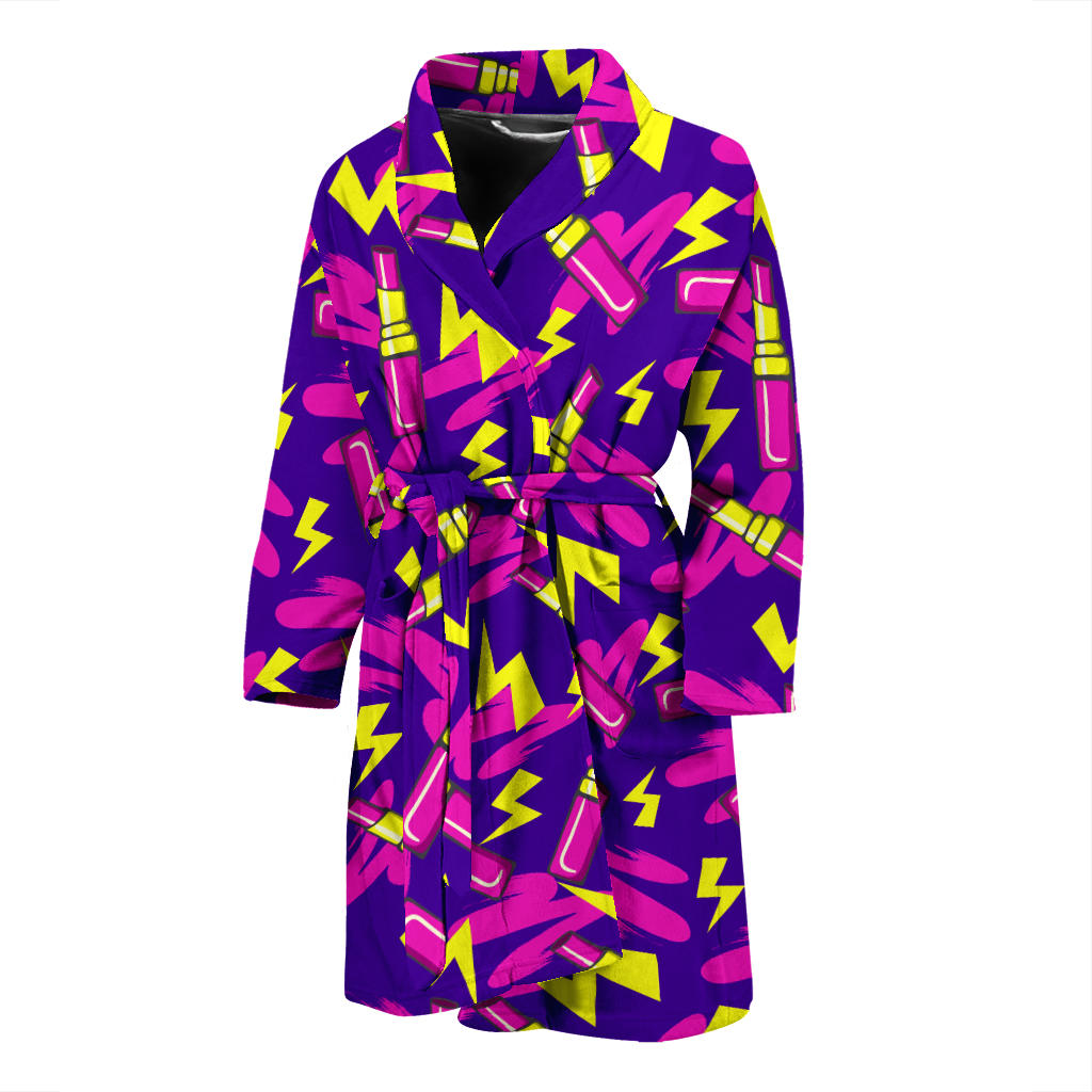 Lipstick Pattern Print Design LT04 Men Bathrobe