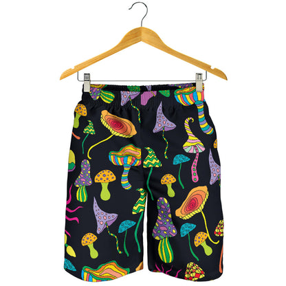 Psychedelic Mushroom Pattern Print Design A02 Mens Shorts