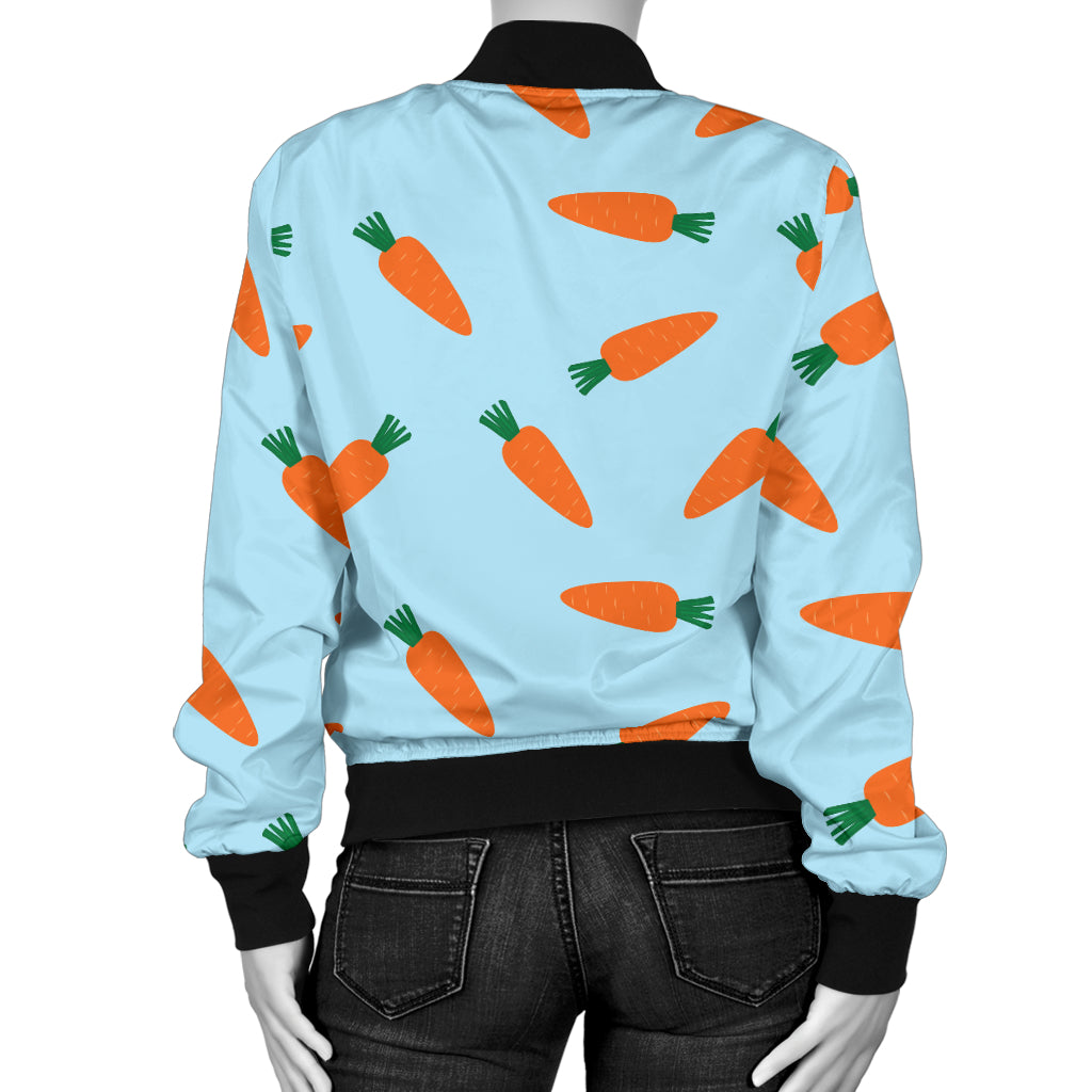 Carrot Pattern Print Design 03 Women's Bomber Jacket