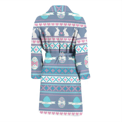 Easter Eggs Pattern Print Design RB013 Men Bathrobe