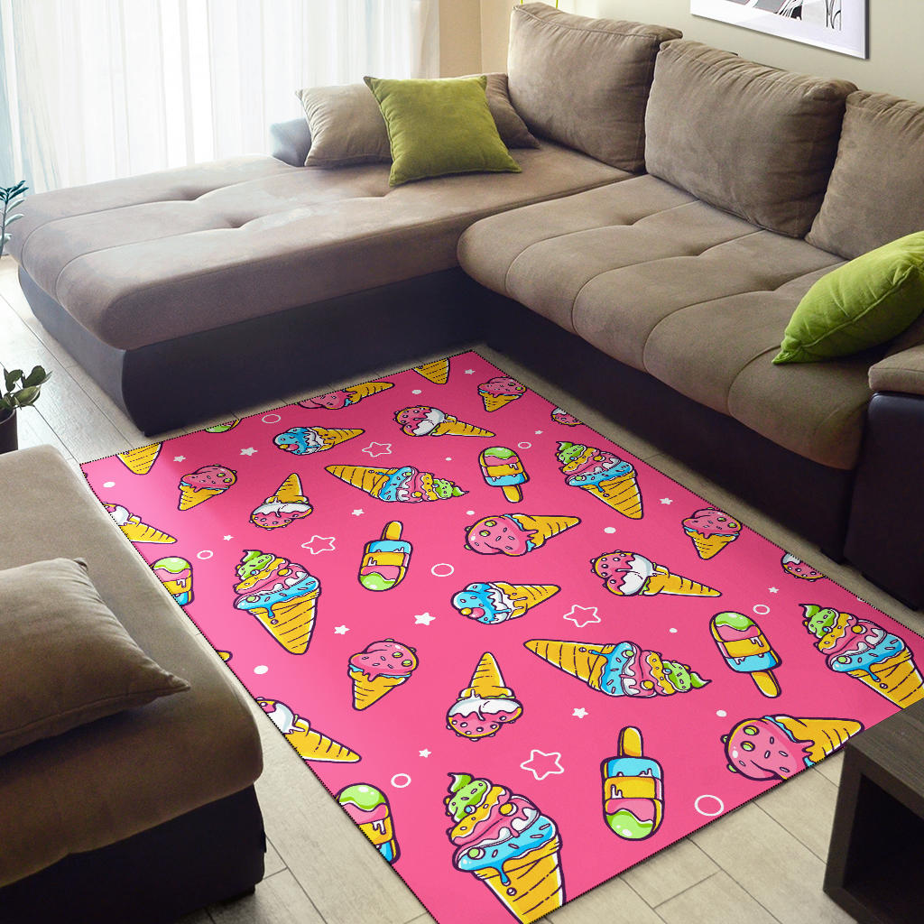 Ice Cream Pattern Print Design IC04 Area Rugs