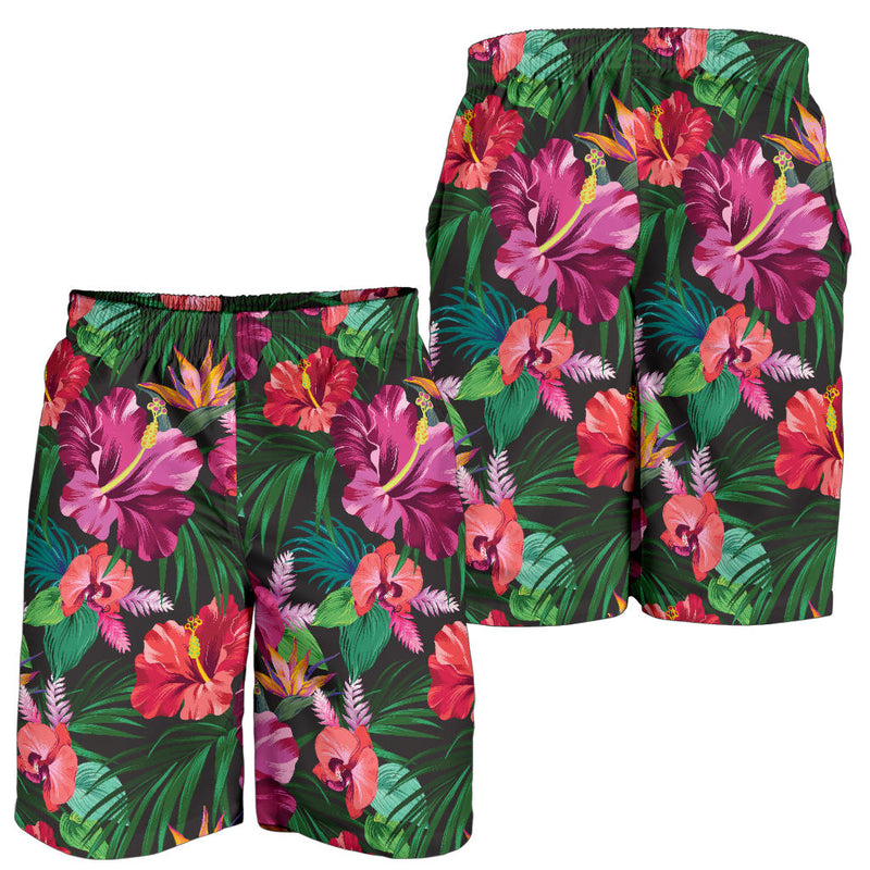 Hawaiian Flower Hibiscus tropical Mens Shorts