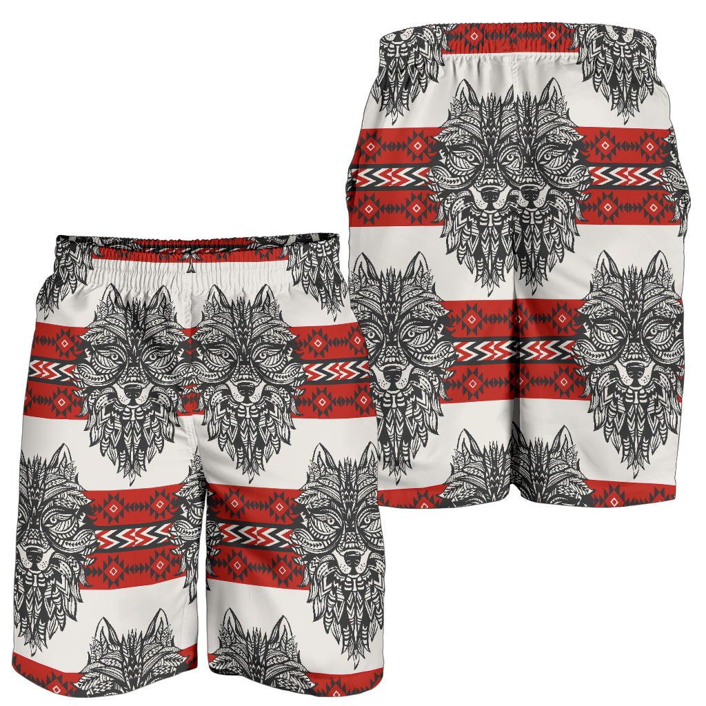 Native Indian Wolf Mens Shorts