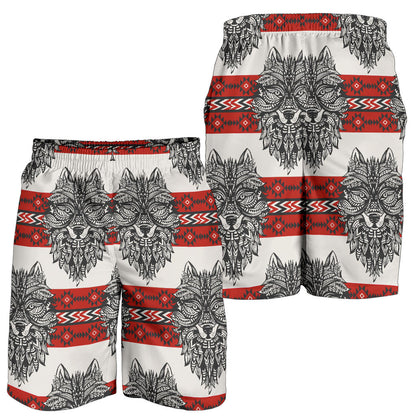 Native Indian Wolf Mens Shorts