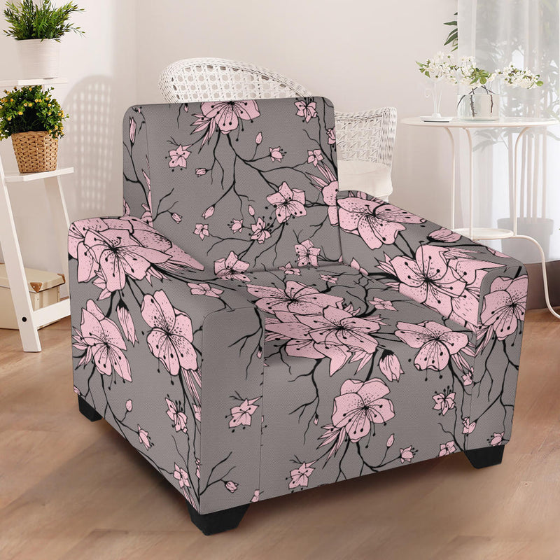 Cherry Blossom Pattern Print Design CB05 Armchair Slipcover