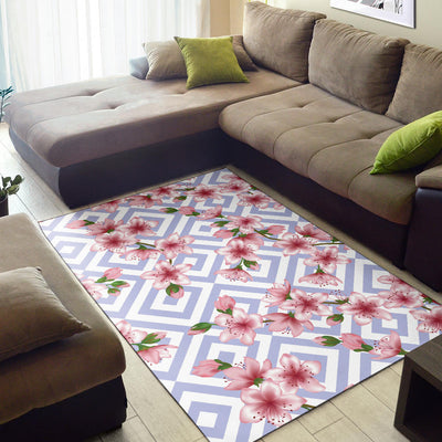 Cherry Blossom Pattern Print Design CB07 Area Rugs