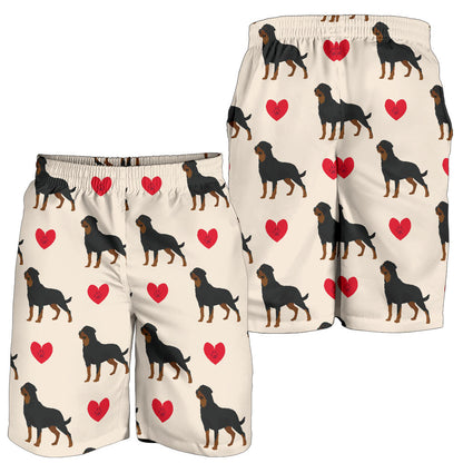 Rottweiler Pattern Print Design A02 Mens Shorts