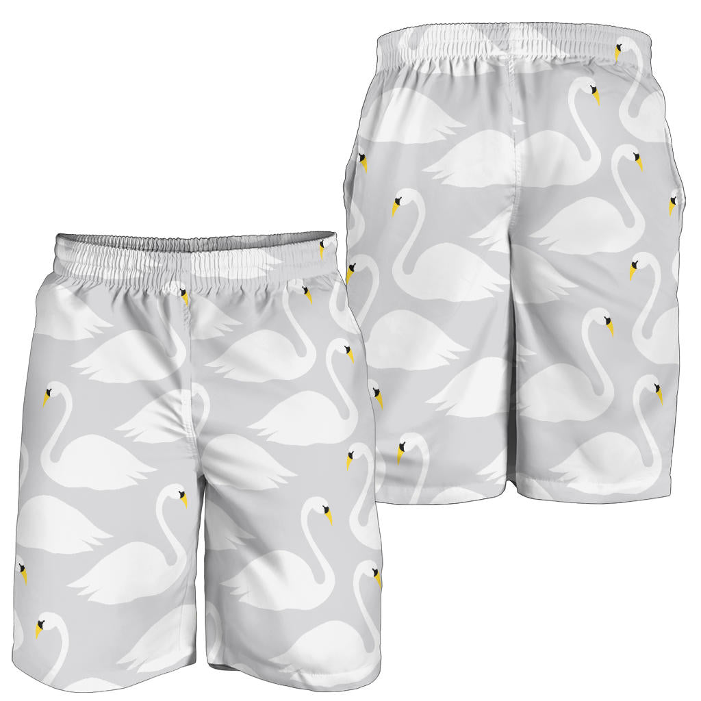 Swan Pattern Print Design 02 Mens Shorts