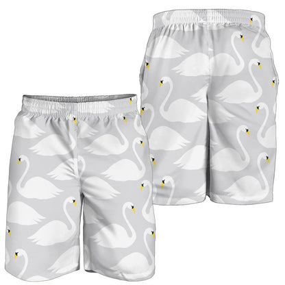 Swan Pattern Print Design 02 Mens Shorts