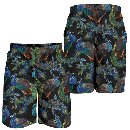Peacock Pattern Print Design A04 Mens Shorts