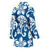 Plumeria Pattern Print Design PM013 Women Bathrobe