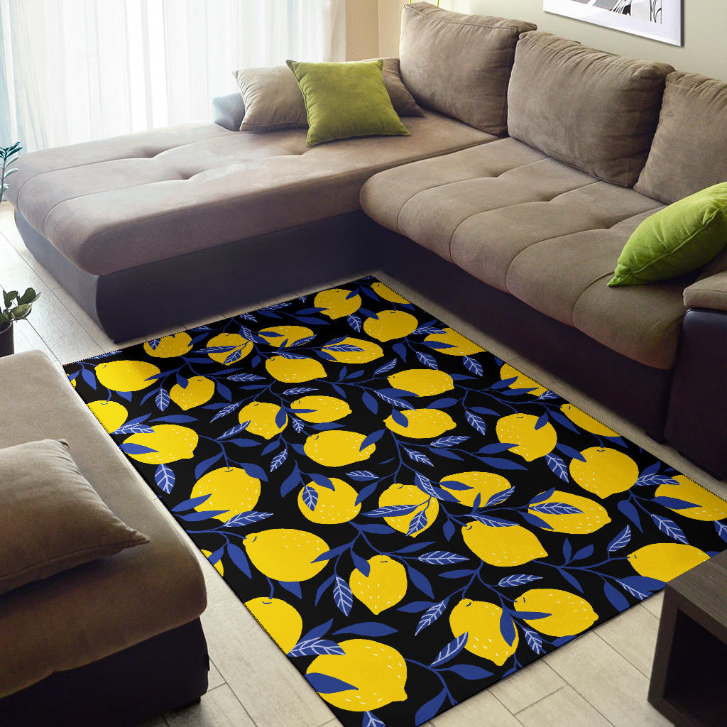 Lemon Pattern Print Design LM01 Area Rugs
