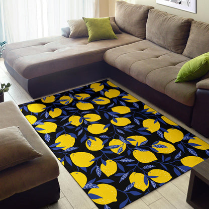 Lemon Pattern Print Design LM01 Area Rugs