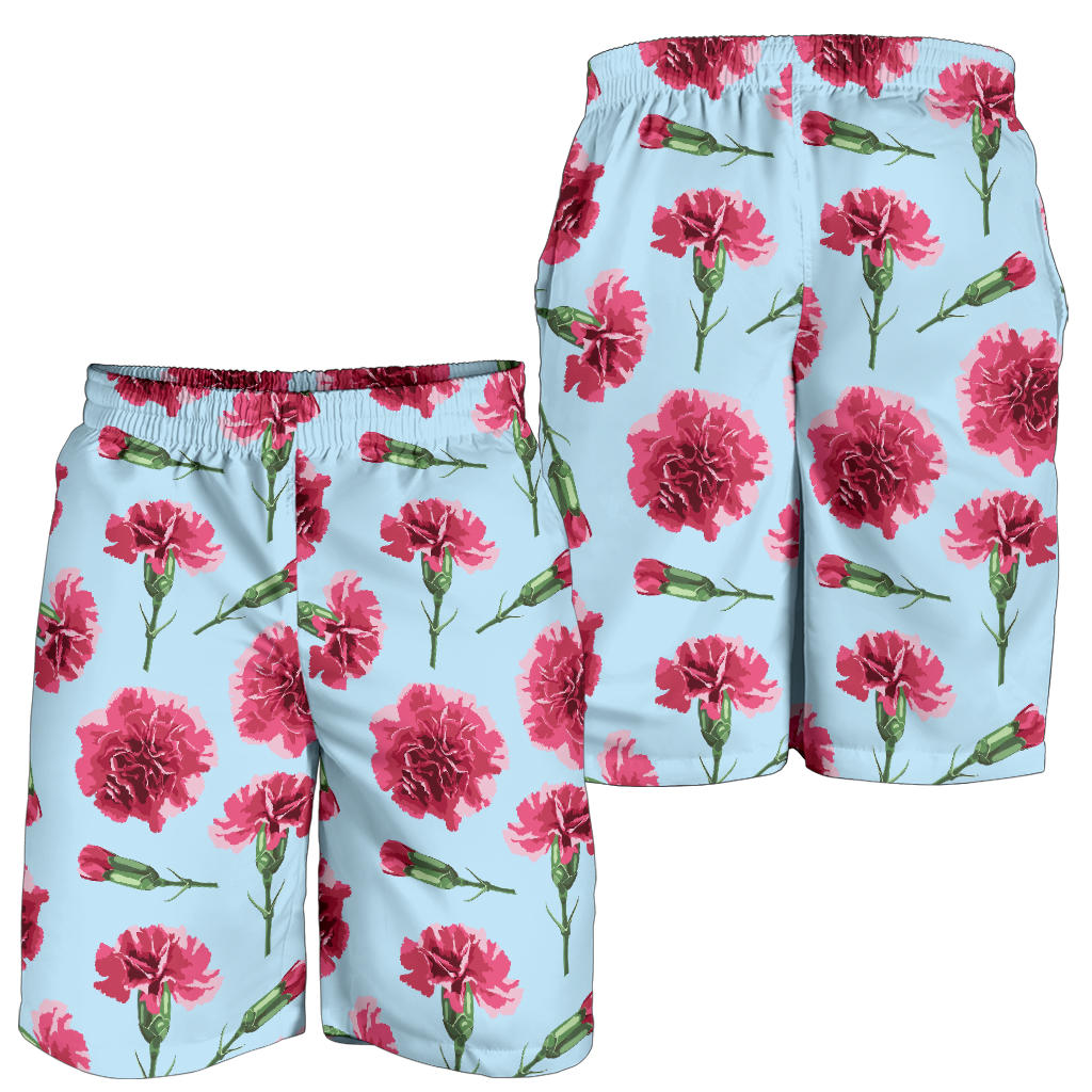 Carnations Pattern Print Design CN01 Mens Shorts