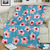 Cherry Blossom Pattern Print Design CB09 Fleece Blanket