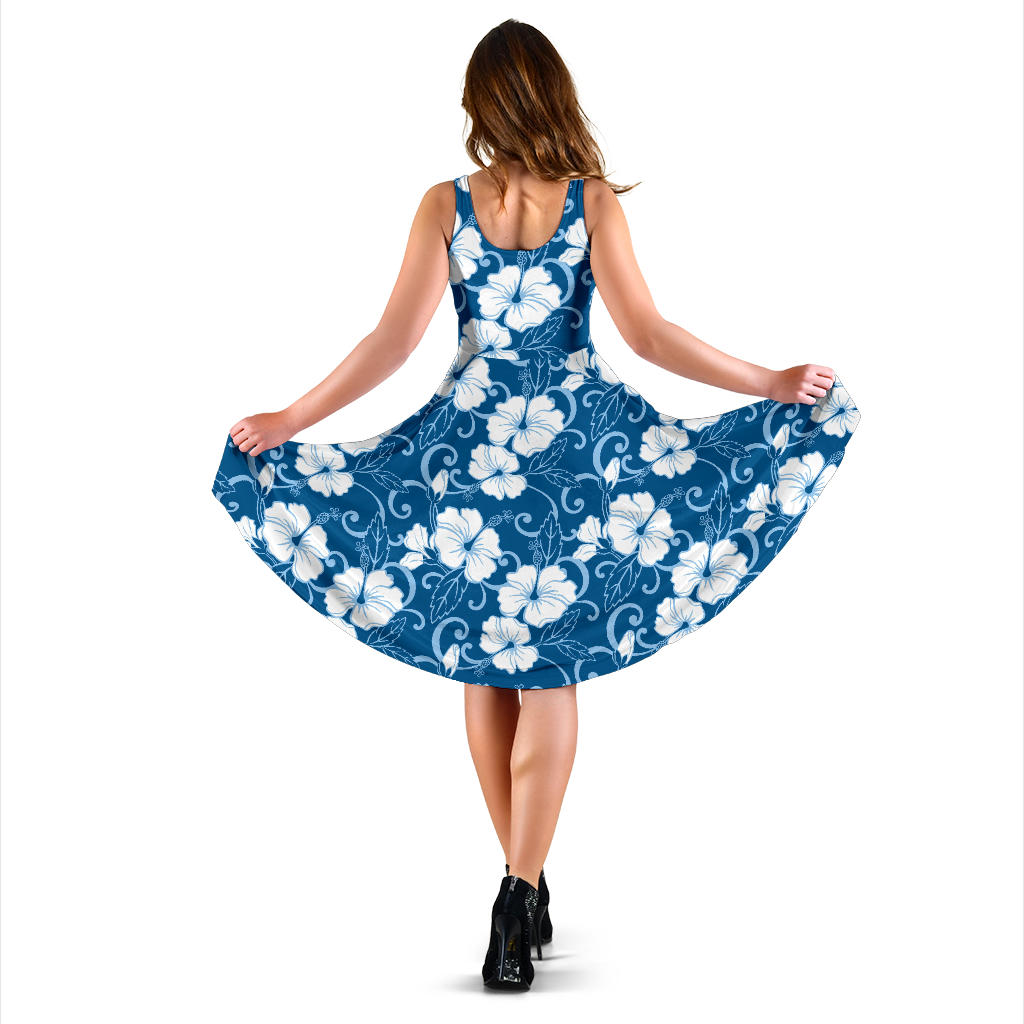 Hibiscus Pattern Print Design HB03 Midi Dress