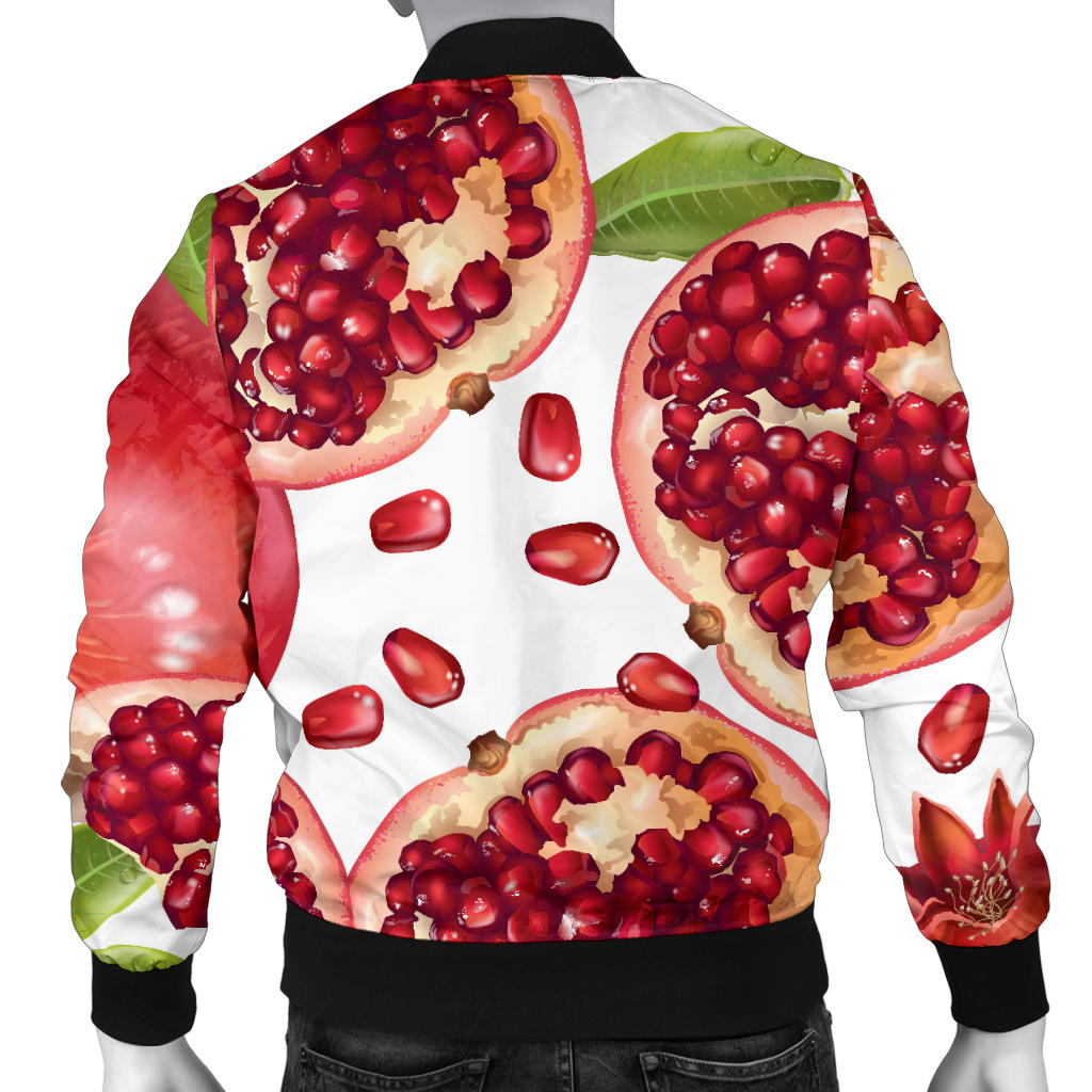 Pomegranate Pattern Print Design PG03 Men Bomber Jacket