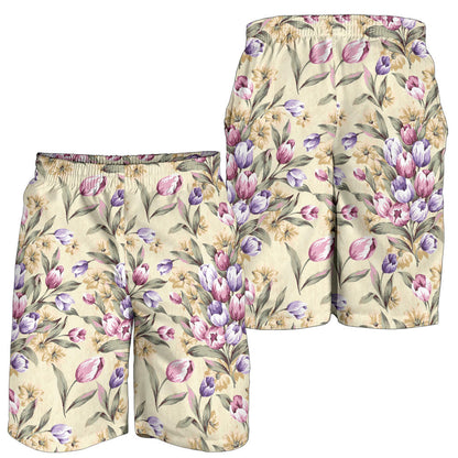 Tulip Pattern Print Design TP04 Mens Shorts