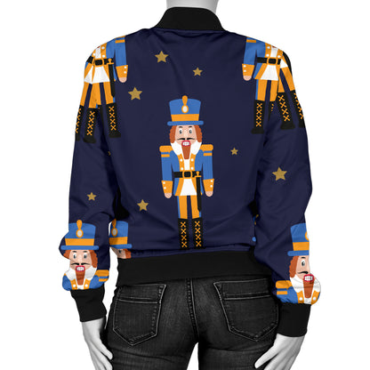 Nutcracker Pattern Print Design A04 Women's Bomber Jacket