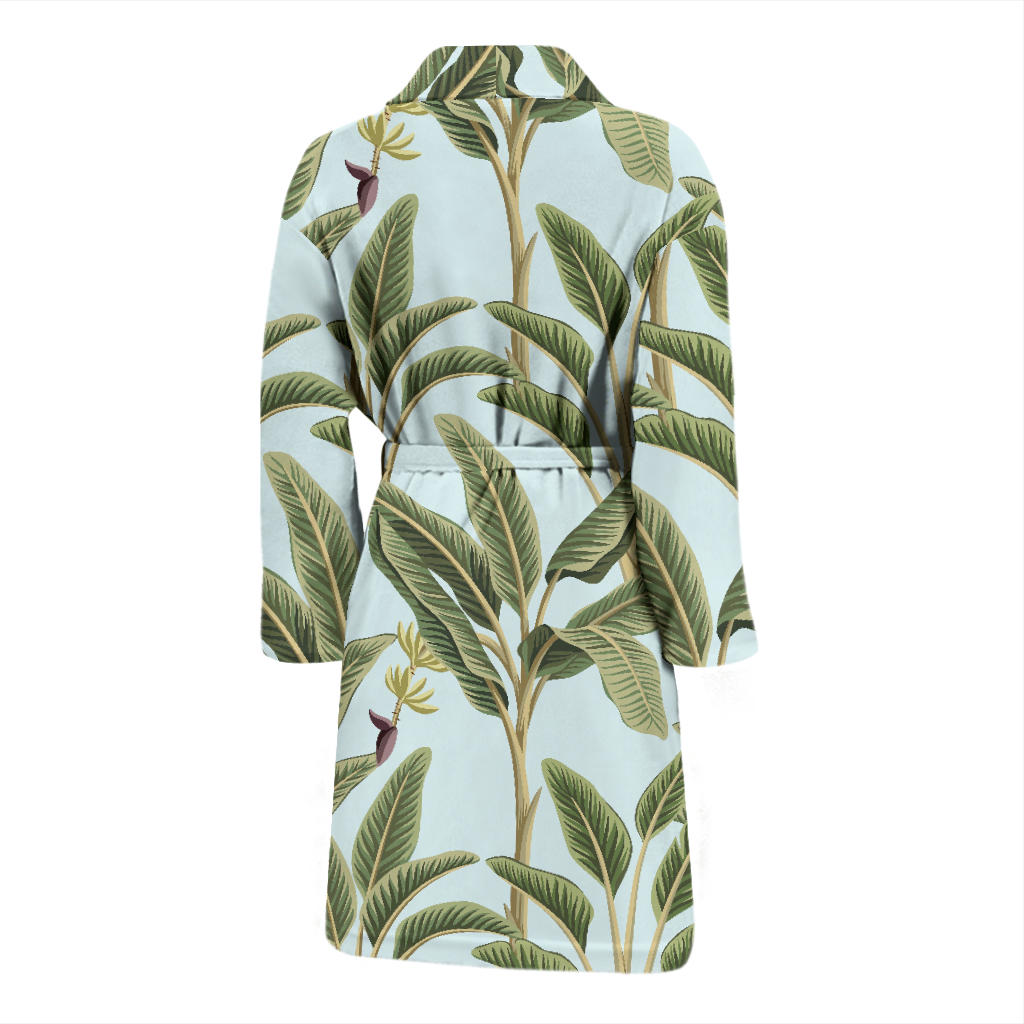Banana Leaf Pattern Print Design BL03 Men Bathrobe