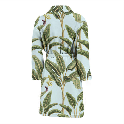 Banana Leaf Pattern Print Design BL03 Men Bathrobe