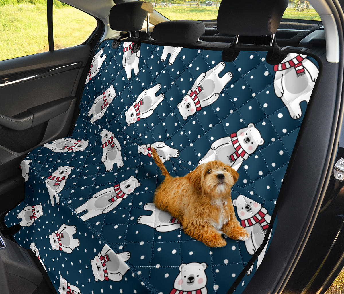Polar Bear Pattern Print Design PB05 Rear Dog  Seat Cover